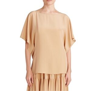 NWT Chloe Silk Blouse (Crepe de Chine) in Pearl Beige Size 4